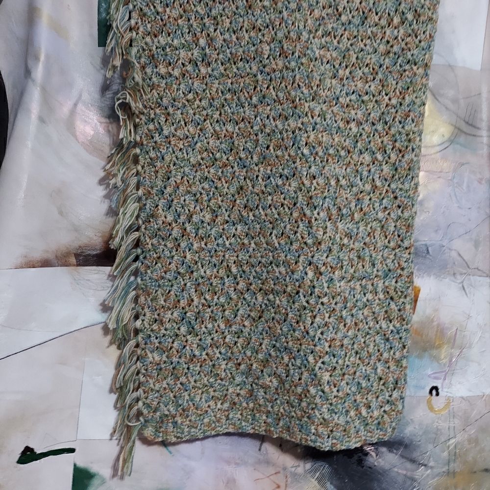 Afghan homemade 63"×64" measurements are approxima